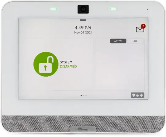 Qolsys IQ Panel 4 AT&T LTE, Interlogix/GE Compatible - 319.5 MHz Wireless Alarm Panel w/ PowerG - Alarm Grid
